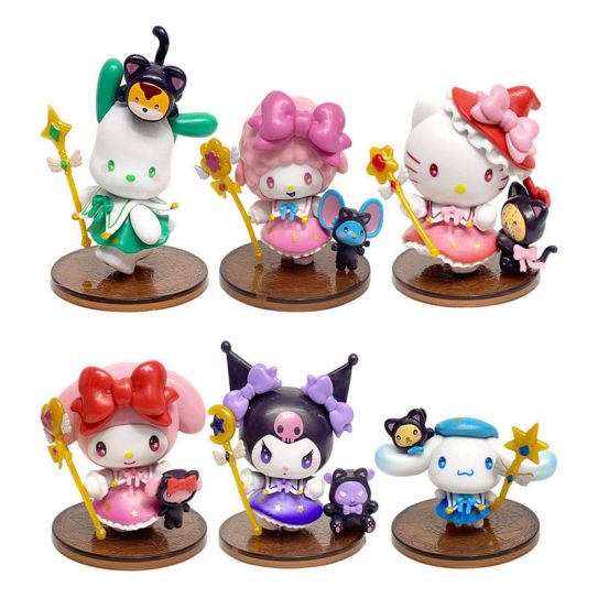 Набор фигурок из 6-ти штук - Санрио (Почакко, Фифи, Хеллоу Китти, Моя мелодия, Куроми, Синаморолл) (9 см)