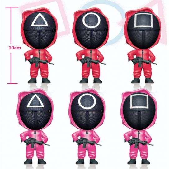 Набор фигурок из 6-ти штук - Игра в кальмара